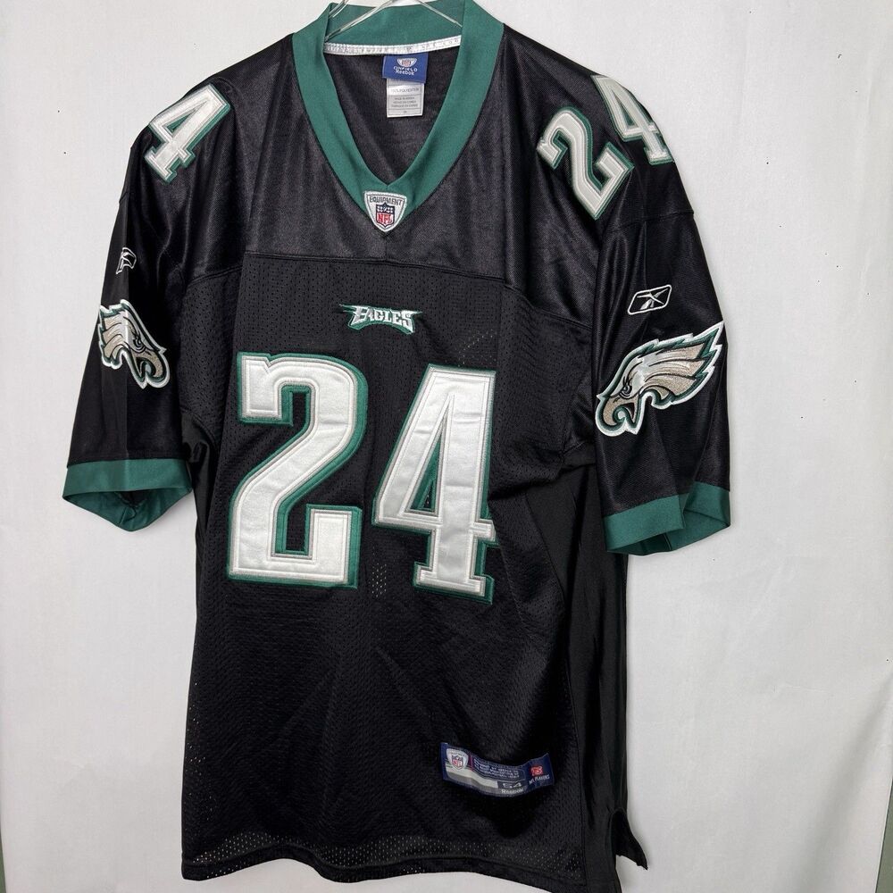 Reebok Philadelphia Eagles Nnamdi Asomugha #24 On-Field Jersey Black Size 52
